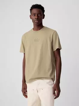 Футболка с мини-логотипом Gap, коричневый