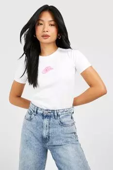 Футболка с миниатюрной ковбойской шляпой boohoo, белый