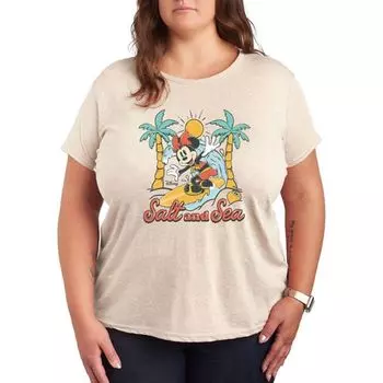 Футболка с Минни Маус и принтом «Соленое море» Disney, бежевый
