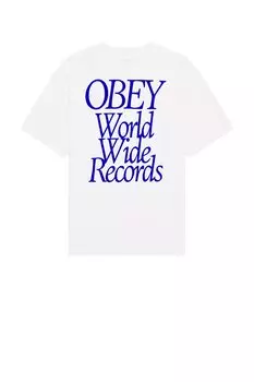 Футболка с мировыми рекордами Obey, vintage white