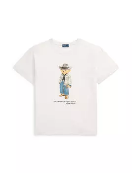 Футболка с мишкой-поло Polo Ralph Lauren, белый