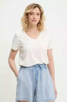 Футболка с модалом Answear.Lab, бежевый