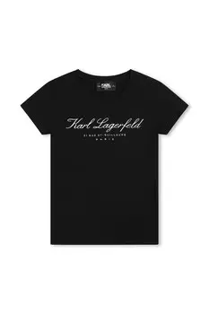 Футболка с модалом и логотипом Karl Lagerfeld, черный