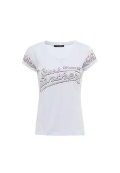 Футболка с модным принтом CIPO & BAXX, белый
