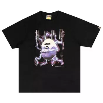 Футболка с молнией BAPE, черная