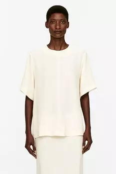 Футболка с молнией сзади Arket, белый