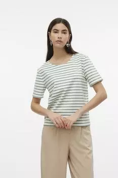 Футболка с молнией сзади Vero Moda, белый
