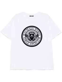 Футболка с монетой Balmain, белый