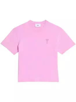 Футболка с монограммой Ami de Coeur AMI Paris, розовый