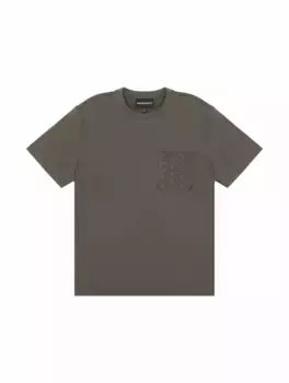 Футболка с монограммой EMPORIO ARMANI, зелёный
