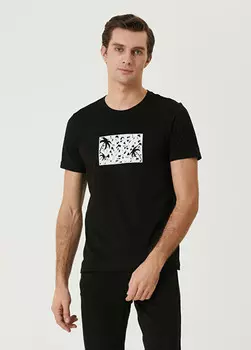 Футболка с монограммой и принтом ладони Beymen Club, черный