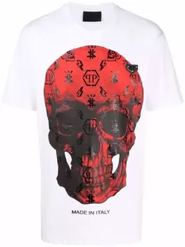 Футболка с монограммой Philipp Plein, белый