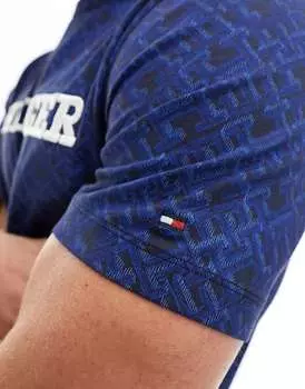 Футболка с монограммой Tommy Hilfiger aop, небо пустыни/мульти