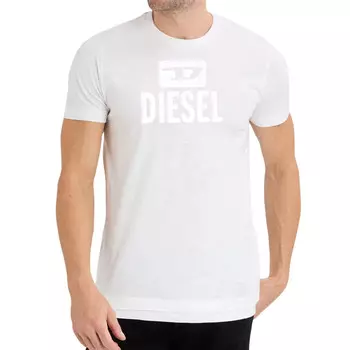 Футболка с монотонным логотипом Diesel, белый