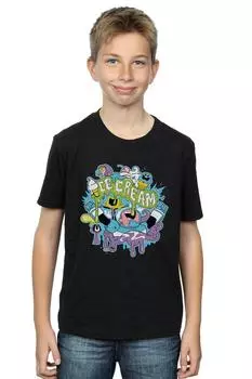 Футболка с мороженым «Юные титаны, вперед» DC Comics, черный