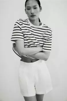 Футболка с мотивным принтом H&M, белый