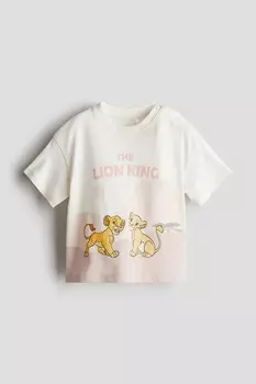 Футболка с мотивным принтом H&M, белый