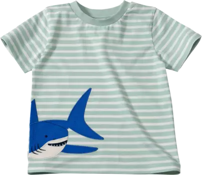 Футболка с мотивом акулы бирюзовый размер. 122 1ч ALANA