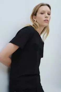 Футболка с мотивом H&M, черный