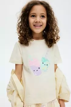 Футболка с мотивом H&M, мультиколор