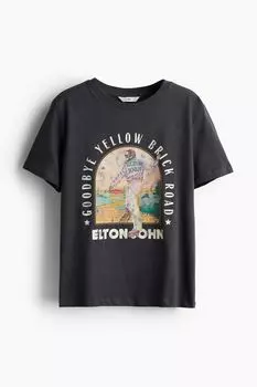 Футболка с мотивом H&M, серый
