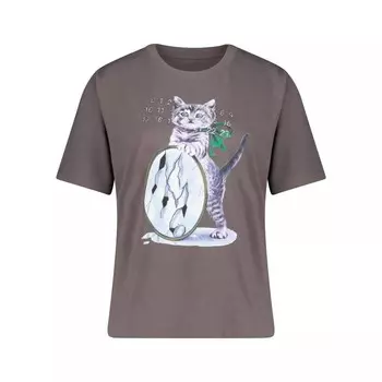 Футболка с мотивом и логотипом Maison Margiela, коричневый