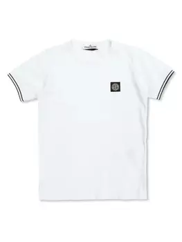 Футболка с мотивом компаса Stone Island Junior, белый