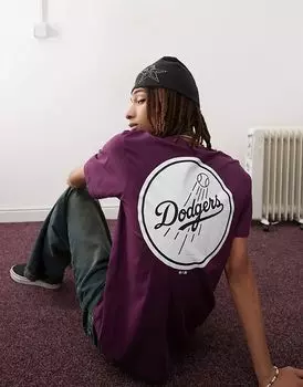 Футболка с мотивом LA Dodgers на спине фиолетового цвета 47 Brand