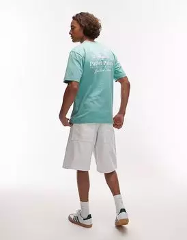 Футболка с мотивом Parlez Retreat на спине зеленого цвета