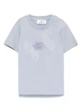 Футболка с мотивом Пегаса ETRO KIDS, синий