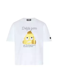 Футболка с мотивом Pile of Poo emoji, цвет Bright White