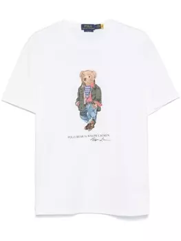 Футболка с мотивом Polo Bear Polo Ralph Lauren, белый