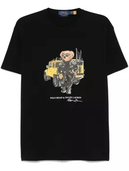 Футболка с мотивом Polo Bear Polo Ralph Lauren, черный