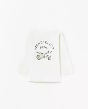 Футболка с мотоциклетным принтом Sfera, белый