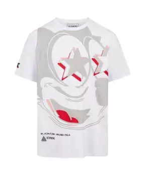 Футболка с мультяшной графикой Iceberg, белый