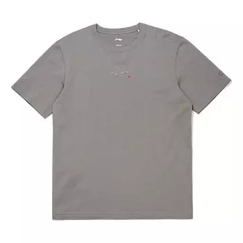 Футболка с мультяшным рисунком Li-Ning, серый