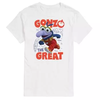 Футболка's Muppet Babies Big & Tall Gonzo The Great с цветком Disney, белый