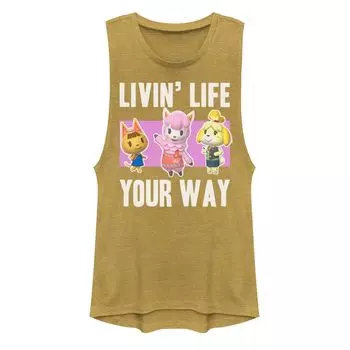 Футболка с мускулами Nintendo Animal Crossing Livin' Your Way для юниоров Licensed Character