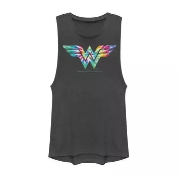 Футболка с мускулистым логотипом DC Comics Wonder Woman для юниоров Tie Dye Licensed Character