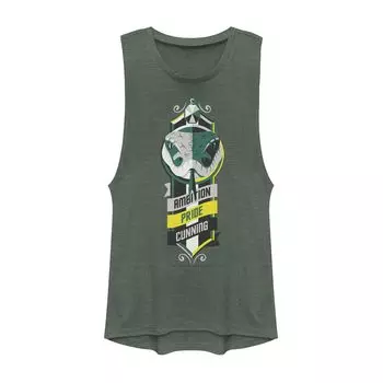 Футболка с мускулистым логотипом Harry Potter Slytherin Ambition Pride Cunning для юниоров Licensed Character