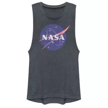Футболка с мускулистым логотипом NASA для юниоров с потертостями и оригинальным логотипом Licensed Character
