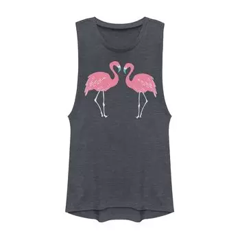 Футболка с мускулистым рисунком Double Pink Flamingos для юниоров