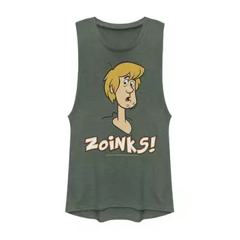 Футболка с мускулистым рисунком Scooby-Doo Shaggy Confused "Zoinks" для юниоров Licensed Character