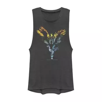 Футболка с мускулистым силуэтом Гарри Поттера и пламени дракона для юниоров Harry Potter