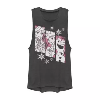 Футболка с мускулистыми панелями Disney Frozen Anna Elsa & Olaf для юниоров Disney