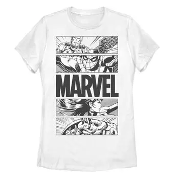 Футболка с набивной панелью в стиле ретро Marvel Avengers для юниоров Marvel