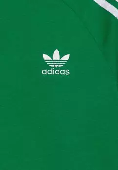Футболка с набивным рисунком 3 Stripes Tee Junior Unisex adidas Originals, зеленая