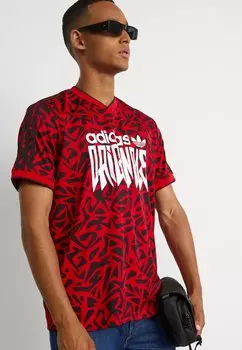 Футболка с набивным рисунком adidas Originals, лучше алого цвета