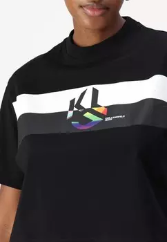 Футболка с набивным рисунком ALL LOVE TEE Karl Lagerfeld, черный
