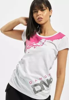 Футболка с набивным рисунком Anger Dangerous DNGRS, белая